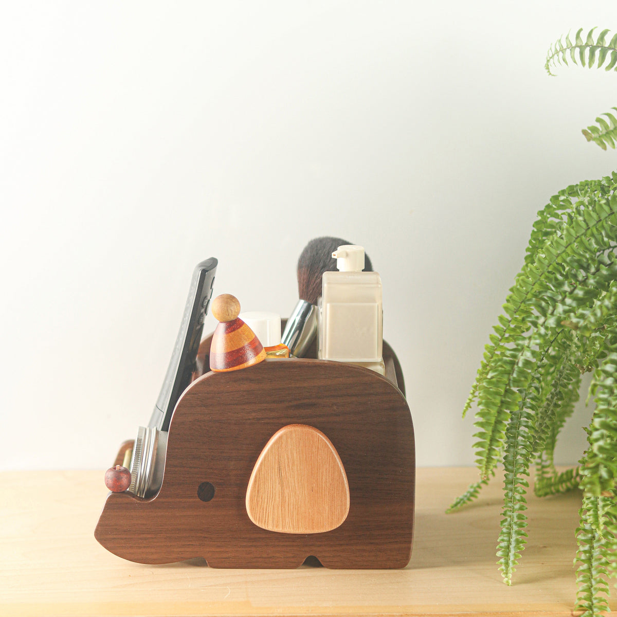 Elephant Slide Wooden Storage Box