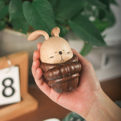 “Cold Rabbit” Wooden Ornament