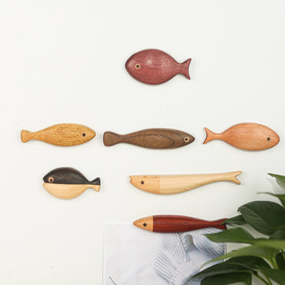 “Abundance of Fish Every Year” Set of 7 Wooden Fridge Magnets