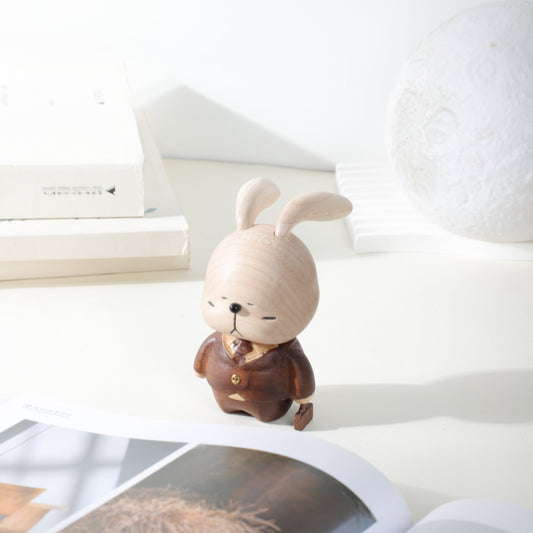 Wooden “Little Rabbit After Work” Ornament