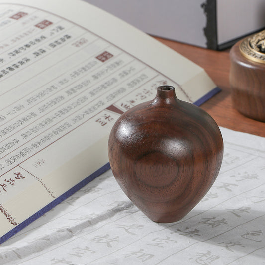 Minimalist Short Wooden Vase