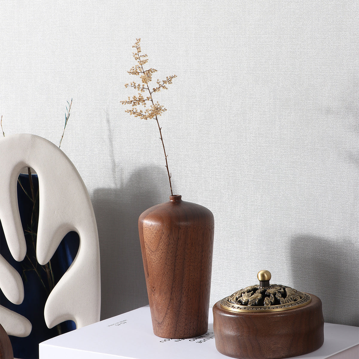 Minimalist Tall Wooden Vase