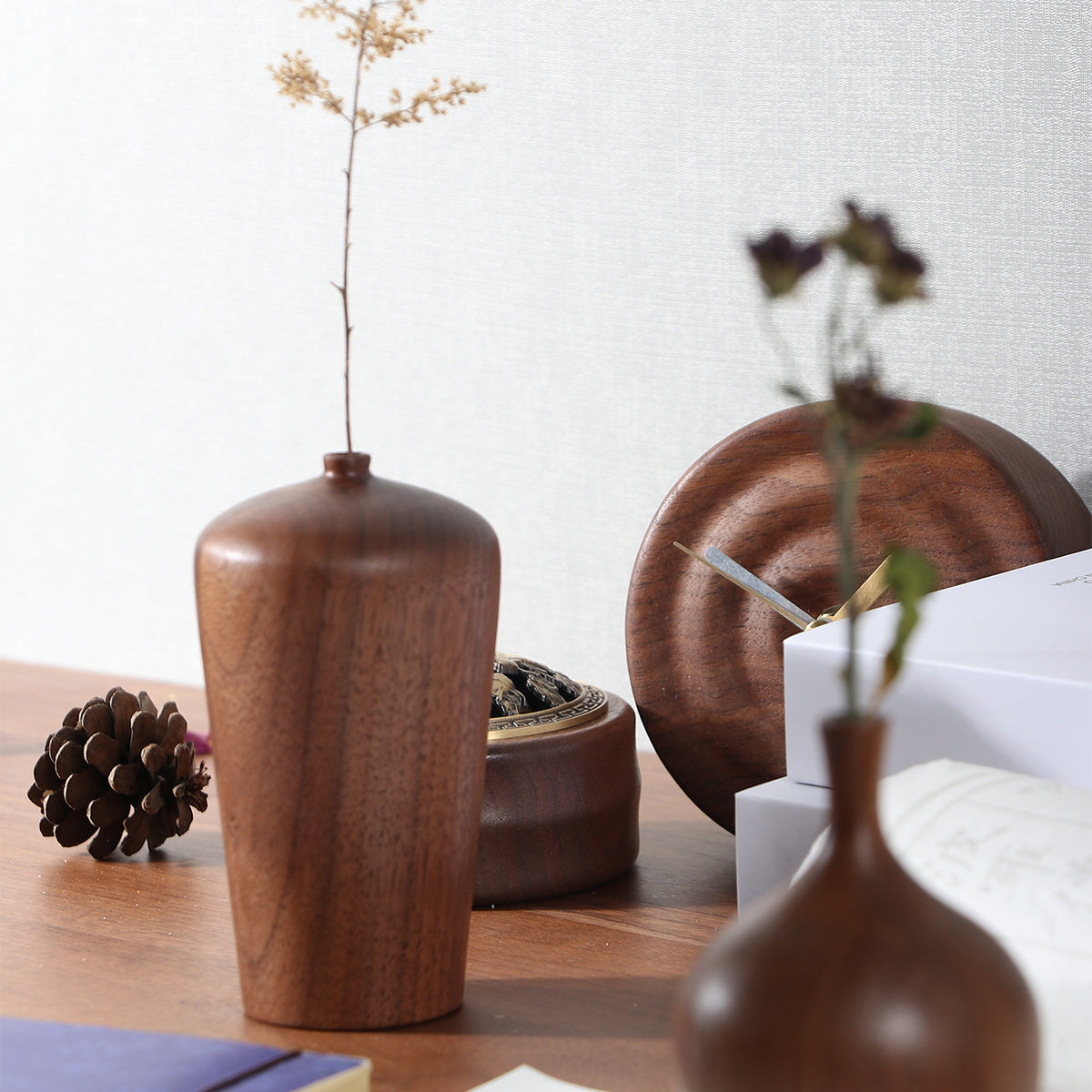 Minimalist Tall Wooden Vase