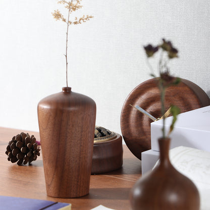 Minimalist Tall Wooden Vase