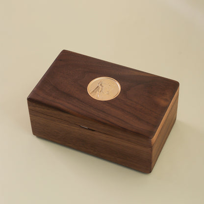 Rectangular Gilded Wooden Jewelry Box