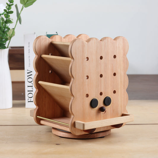 Rotating Storage Rack in the Shape of a Cookie