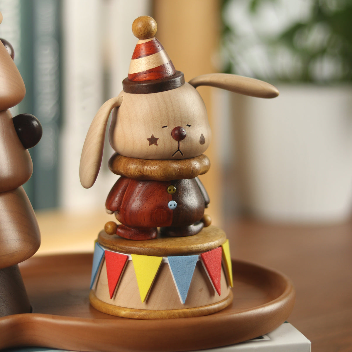 Wooden Circus Rabbit Ornament