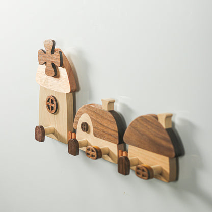 Little House-Shaped wood Hanger