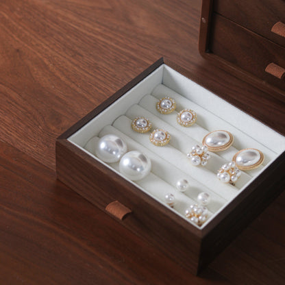 Wooden Jewelry Box with Cat Design