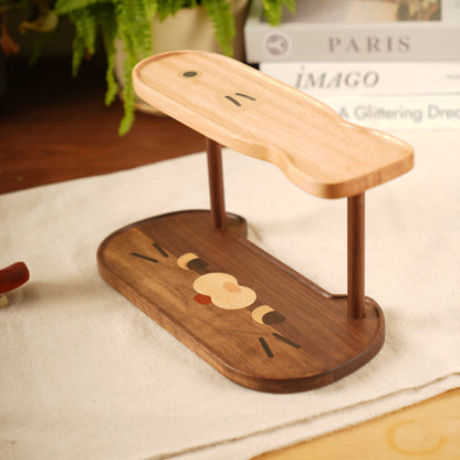 Wooden Storage Rack in the Shape of a Kitten