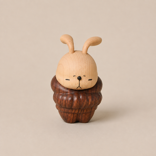 “Cold Rabbit” Wooden Ornament