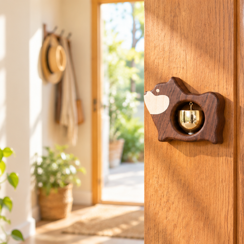 OUI oui-doorbell-dog home scene square photo