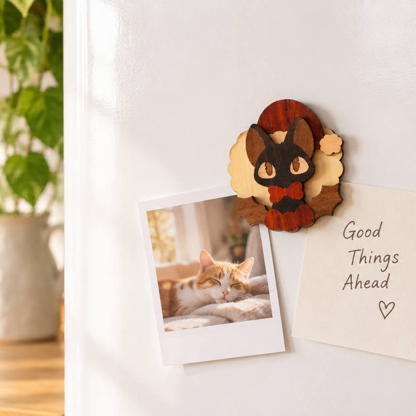 OUI oui-magnet-black-cat home scene square photo